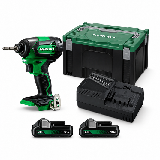 HiKOKI WH18DD Slagskruvdragare 18V (2x2,0Ah) och laddare